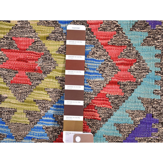 Flat Weave Wool Hand Woven Rug Multicolored No Border 3.3X5.0 -O066186