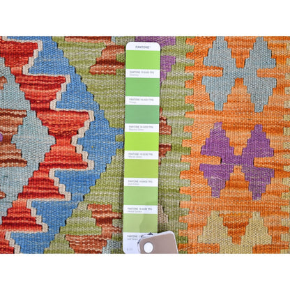 Flat Weave Wool Hand Woven Rug Multicolored No Border 3.1X4.8 -O066188