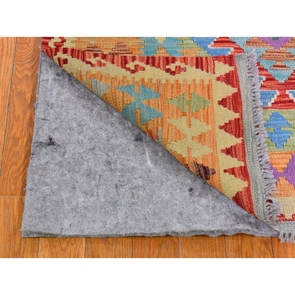 Flat Weave Wool Hand Woven Rug Multicolored No Border 3.1X4.8 -O066188