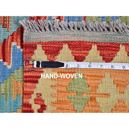 Flat Weave Wool Hand Woven Rug Multicolored No Border 3.1X4.8 -O066188