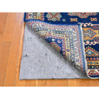Kazak Wool Hand Knotted Rug Blue Ivory 3.9X5.9 -O066282
