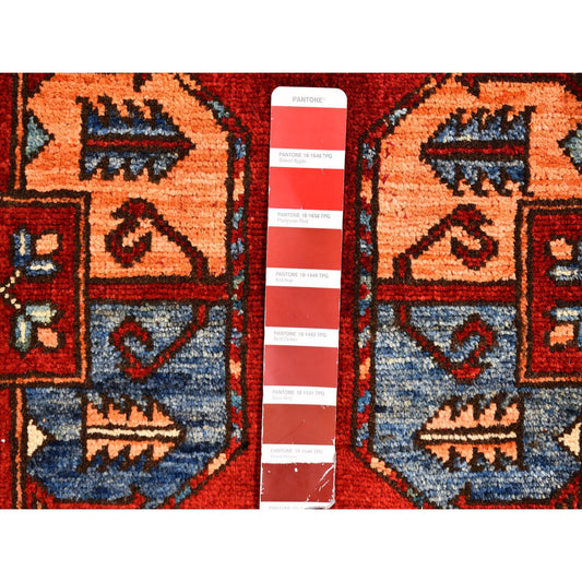 Tribal & Geometric Wool Hand Knotted Rug Red Red Ochre 3.4X4.8 -O066286