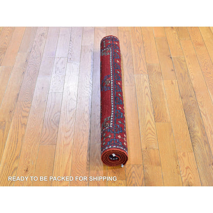 Tribal & Geometric Wool Hand Knotted Rug Red Red Ochre 3.4X4.8 -O066286