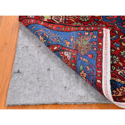 Persian Wool Hand Knotted Rug Red Denim Blue 4.3X6.2 -O066316