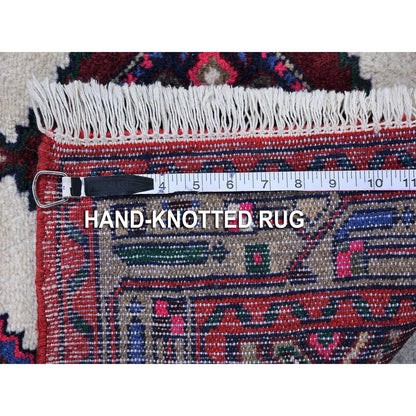 Persian Wool Hand Knotted Rug Ivory Brown 2.8X4.1 -O066320