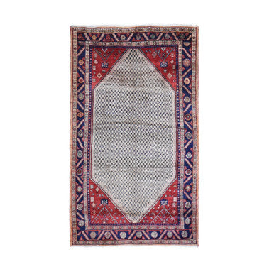 Persian Wool Hand Knotted Rug Brown Navy Blue 5.2X8.8 -O066324
