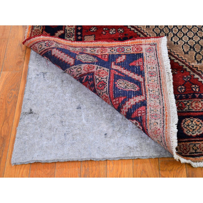 Persian Wool Hand Knotted Rug Brown Navy Blue 5.2X8.8 -O066324