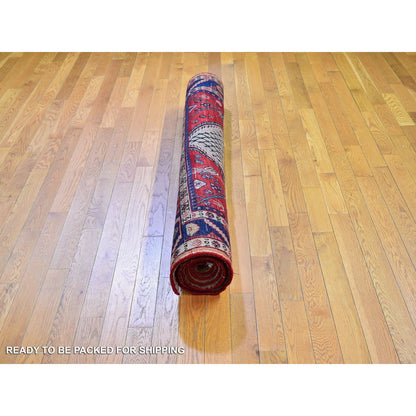 Persian Wool Hand Knotted Rug Brown Navy Blue 5.2X8.8 -O066324