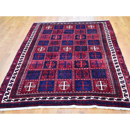 Persian Wool Hand Knotted Rug Red Ivory 5.8X8.6 -O066341
