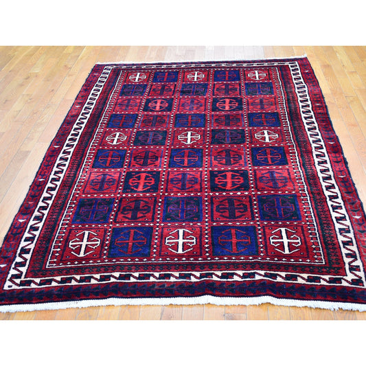 Persian Wool Hand Knotted Rug Red Ivory 5.8X8.6 -O066341