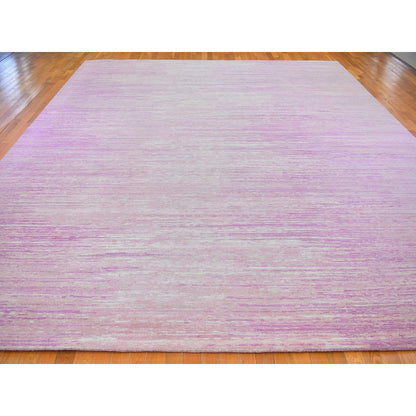 Modern and Contemporary Wool Hand Knotted Rug Pink Not Border 12.1X15.2 -O066466