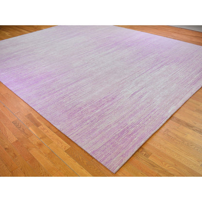 Modern and Contemporary Wool Hand Knotted Rug Pink Not Border 12.1X15.2 -O066466