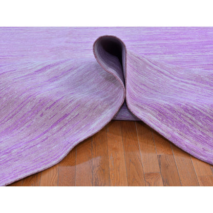Modern and Contemporary Wool Hand Knotted Rug Pink Not Border 12.1X15.2 -O066466
