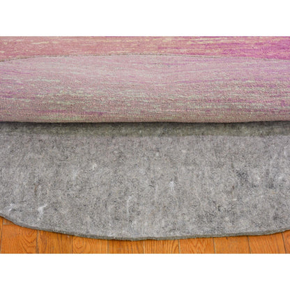 Modern and Contemporary Wool Hand Knotted Rug Pink Not Border 6.0X6.0 -O066499