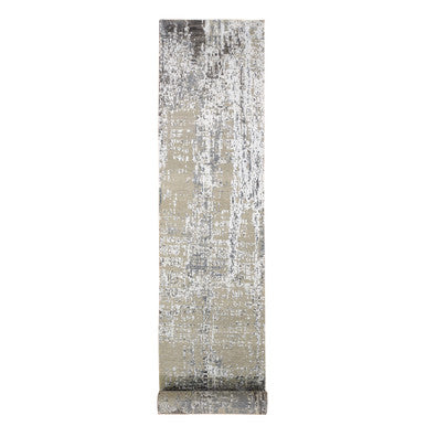 Modern and Contemporary Wool Hand Knotted Rug Grey No Border 2.6X12.0 -O066503