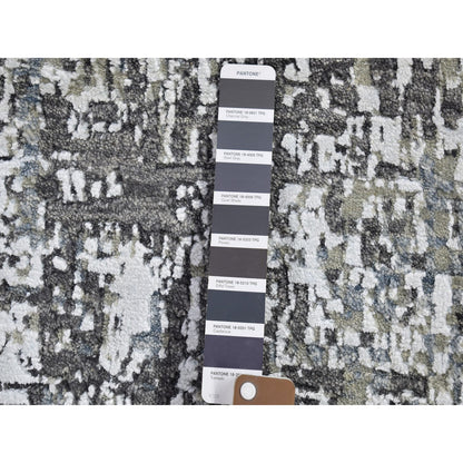 Modern and Contemporary Wool Hand Knotted Rug Grey Not Border 3.1X5.0 -O066545