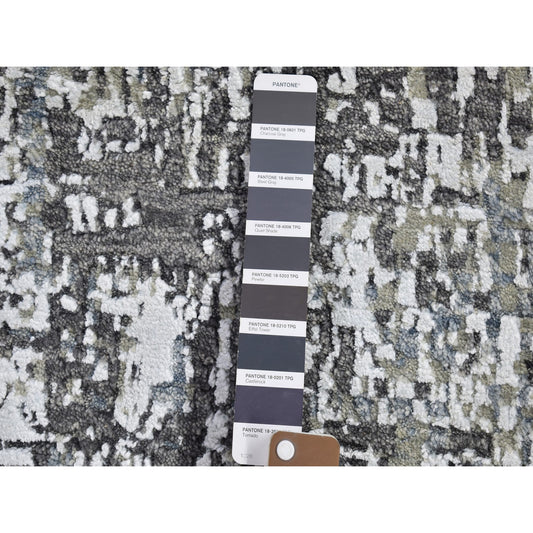 Modern and Contemporary Wool Hand Knotted Rug Grey Not Border 3.1X5.0 -O066545
