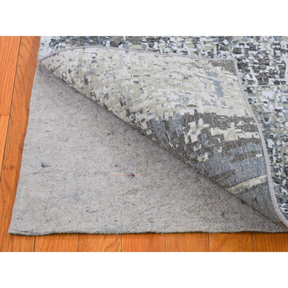 Modern and Contemporary Wool Hand Knotted Rug Grey Not Border 3.1X5.0 -O066545