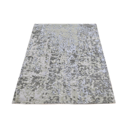 Modern and Contemporary Wool Hand Knotted Rug Grey Not Border 3.0X5.2 -O066568