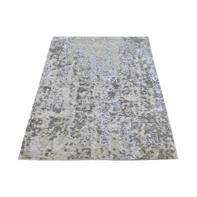 Modern and Contemporary Wool Hand Knotted Rug Grey Not Border 3.0X5.2 -O066568