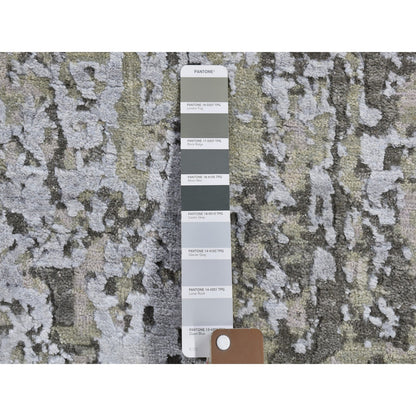 Modern and Contemporary Wool Hand Knotted Rug Grey Not Border 3.0X5.2 -O066568