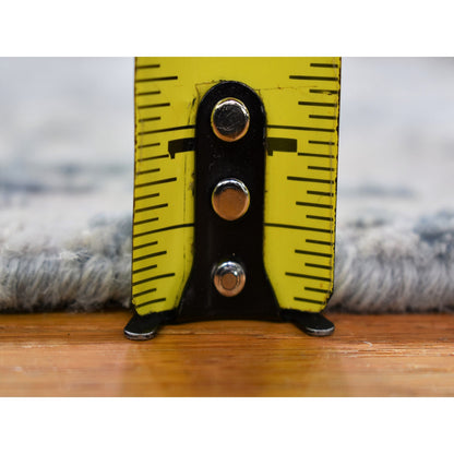 Modern and Contemporary Wool Hand Knotted Rug Ivory Not Border 3.0X5.0 -O066579