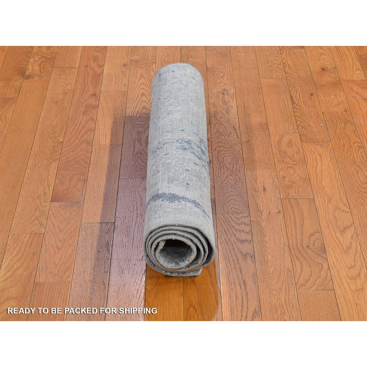 Transitional Wool & Silk Hand Knotted Rug Ivory Not Border 3.0X5.5 -O066590