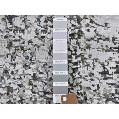 Modern and Contemporary Wool Hand Knotted Rug Grey Not Border 3.0X5.0 -O066591