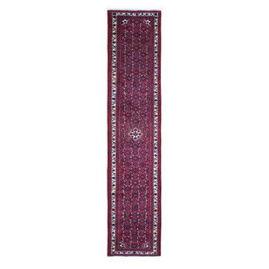 Persian Wool Hand Knotted Rug Red Ivory 2.8X13.3 -O066605