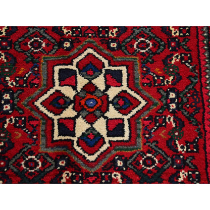 Persian Wool Hand Knotted Rug Red Ivory 2.8X13.3 -O066605