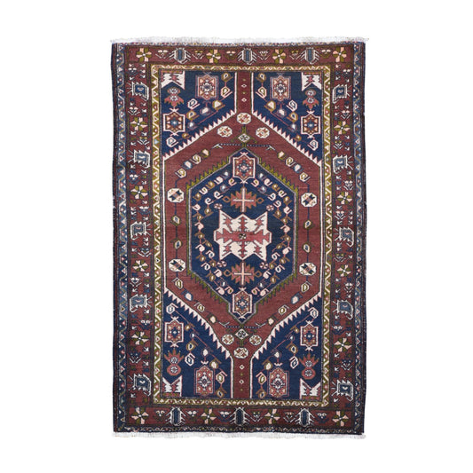 Persian Wool Hand Knotted Rug Brown Sequoia 4.4X6.6 -O066624