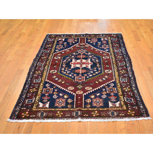 Persian Wool Hand Knotted Rug Brown Sequoia 4.4X6.6 -O066624