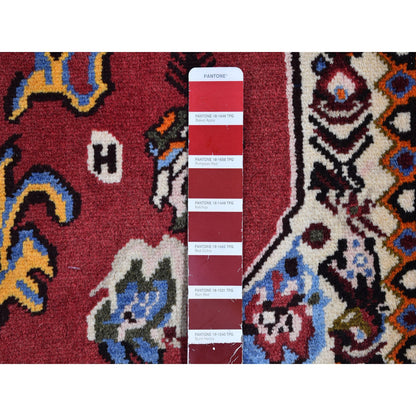 Persian Wool Hand Knotted Rug Red Ivory 3.7X5.0 -O066628