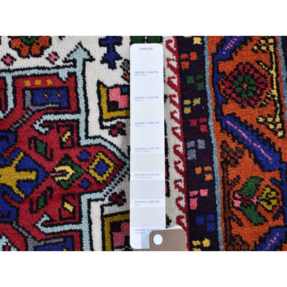 Persian Wool Hand Knotted Rug Ivory Burnt Orange 3.3X12.2 -O066645