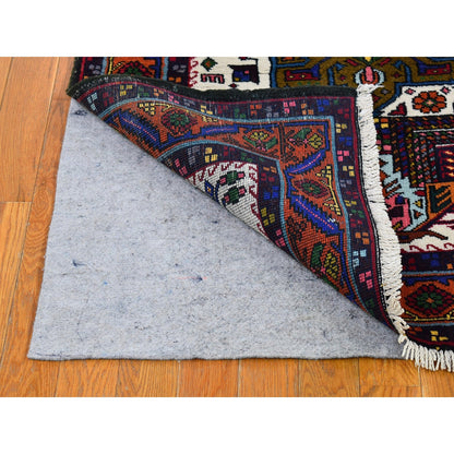 Persian Wool Hand Knotted Rug Ivory Burnt Orange 3.3X12.2 -O066645