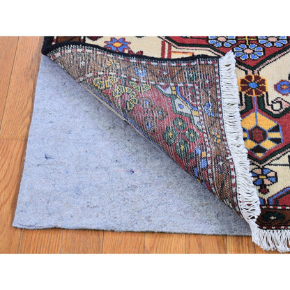 Persian Wool Hand Knotted Rug Ivory Brown 3.5X5.2 -O066655