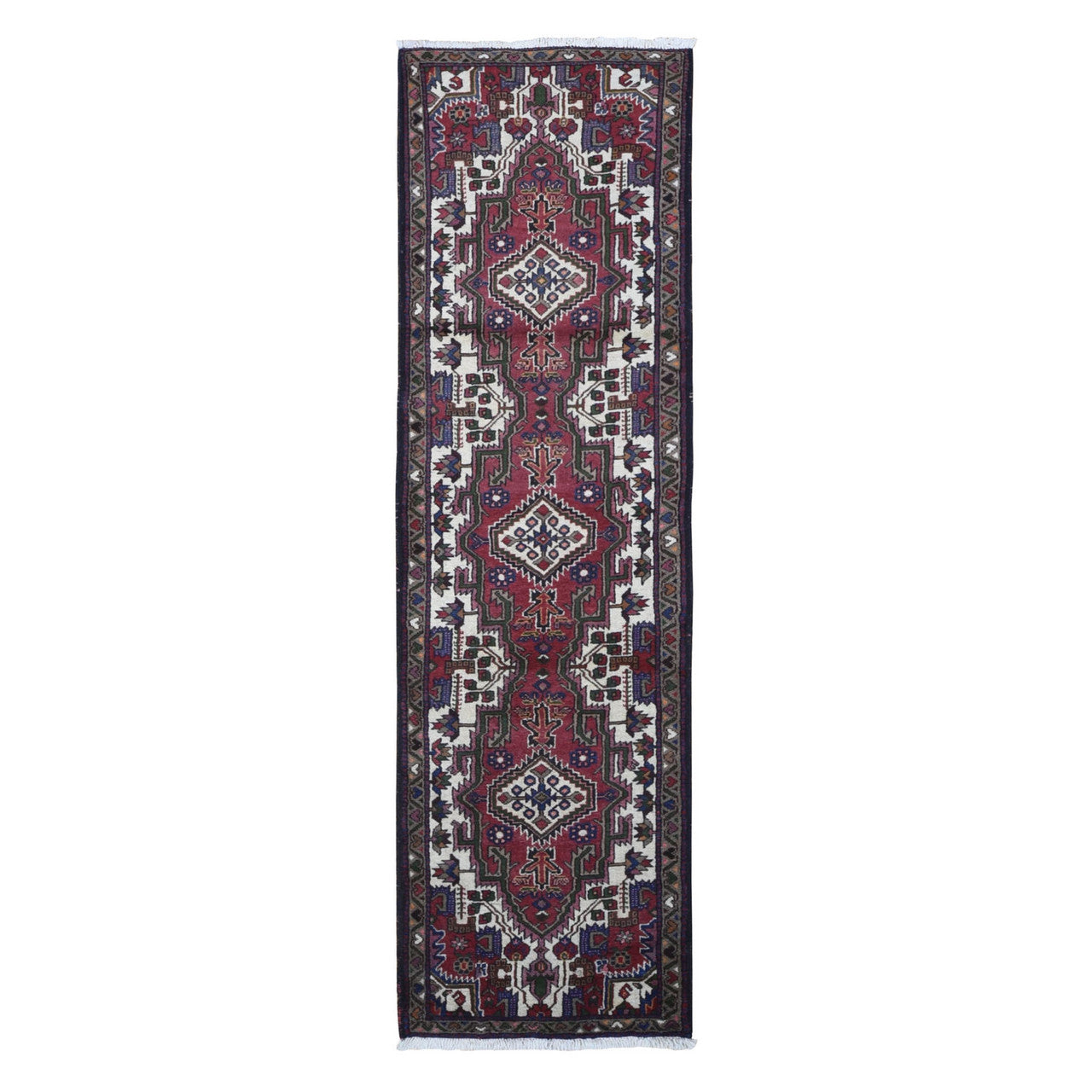 Persian Wool Hand Knotted Rug Red Light Brown 2.8X9.3 -O066677
