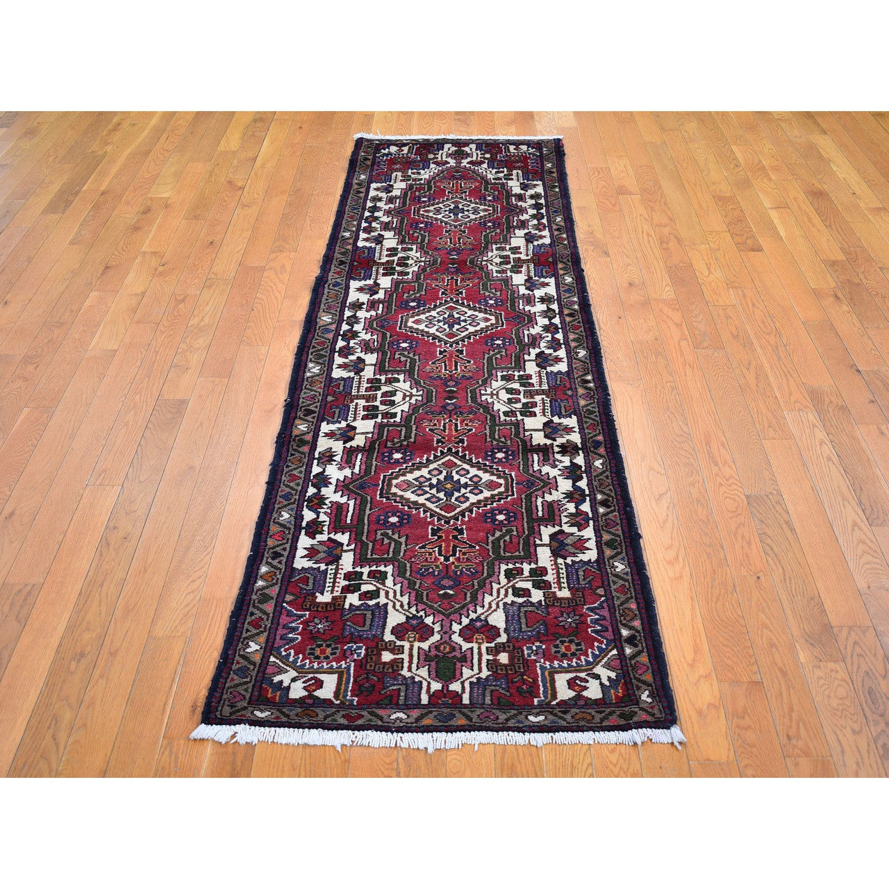 Persian Wool Hand Knotted Rug Red Light Brown 2.8X9.3 -O066677