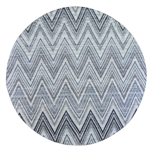 Modern and Contemporary Wool & Silk Hand Knotted Rug Grey No Border 9.0X9.0 -O066695