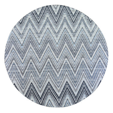 Modern and Contemporary Wool & Silk Hand Knotted Rug Grey No Border 9.0X9.0 -O066695