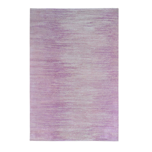 Modern and Contemporary Wool Hand Knotted Rug Pink Not Border 6.1X9.2 -O066697