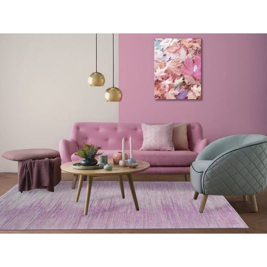 Modern and Contemporary Wool Hand Knotted Rug Pink Not Border 6.1X9.2 -O066697