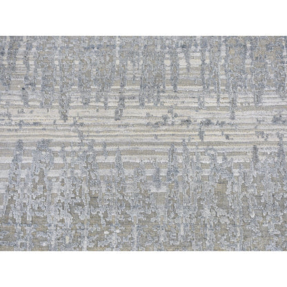 Modern and Contemporary Wool & Silk Hand Knotted Rug Grey Not Border 12.0X12.0 -O066700