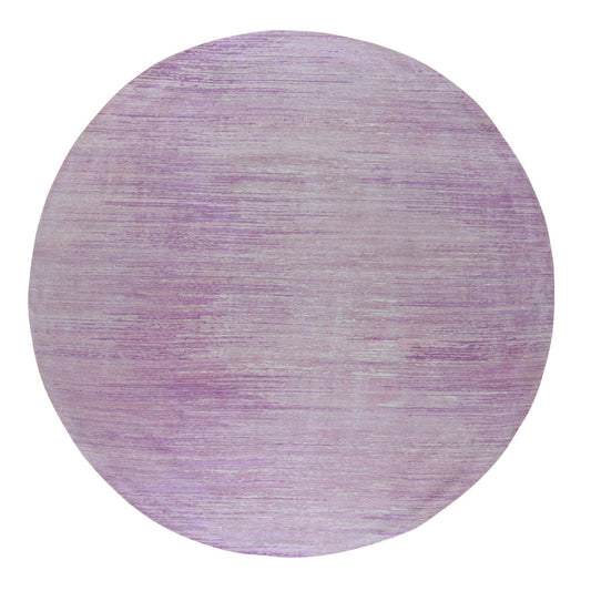 Modern and Contemporary Wool Hand Knotted Rug Pink Not Border 9.0X9.0 -O066702