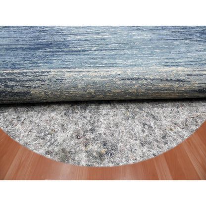 Modern and Contemporary Wool Hand Knotted Rug Blue Not Border 9.0X9.0 -O066703