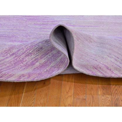 Modern and Contemporary Wool Hand Knotted Rug Pink Not Border 7.0X7.0 -O066705