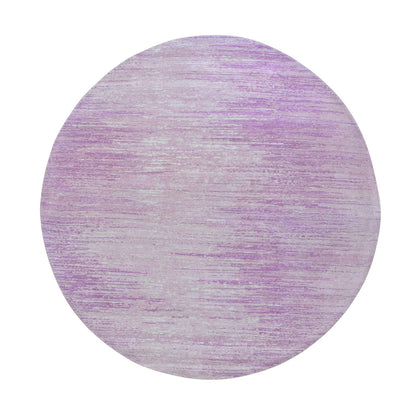 Modern and Contemporary Wool Hand Knotted Rug Pink Not Border 6.2X6.2 -O066706