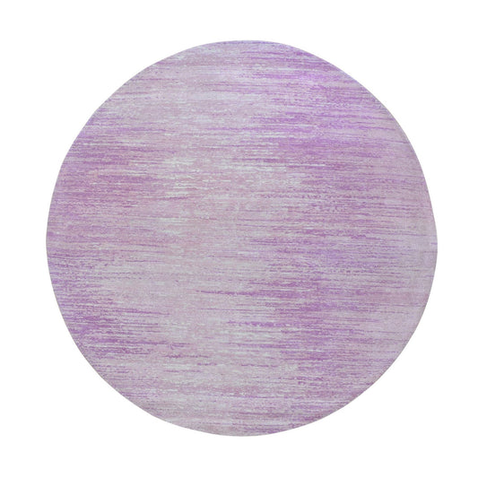 Modern and Contemporary Wool Hand Knotted Rug Pink Not Border 6.2X6.2 -O066706