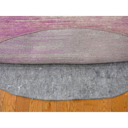 Modern and Contemporary Wool Hand Knotted Rug Pink Not Border 6.2X6.2 -O066706
