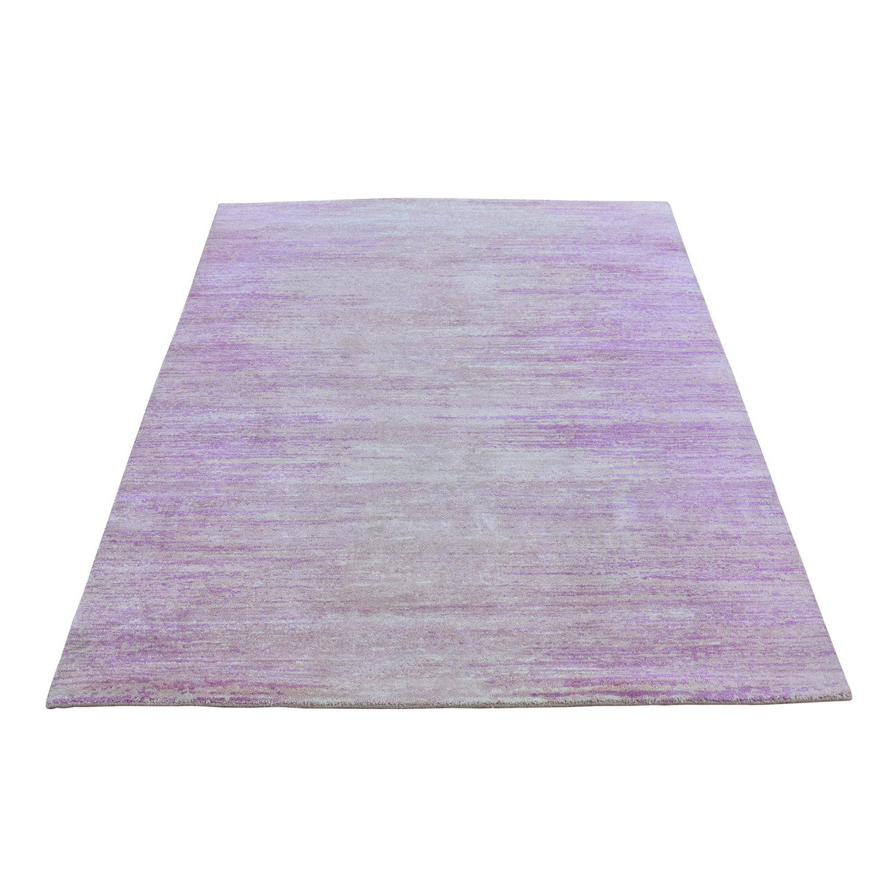 Modern and Contemporary Wool Hand Knotted Rug Pink Not Border 4.1X6.2 -O066710
